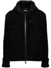 Dsquared2 Contrast-panel Hooded Jacket In Black