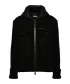 Dsquared2 Contrast-panel Hooded Jacket In Black