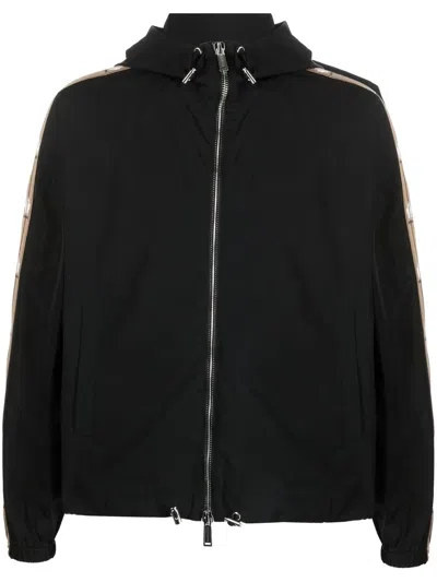 Dsquared2 Lightweight Jacket With Contrasting Panels In Black