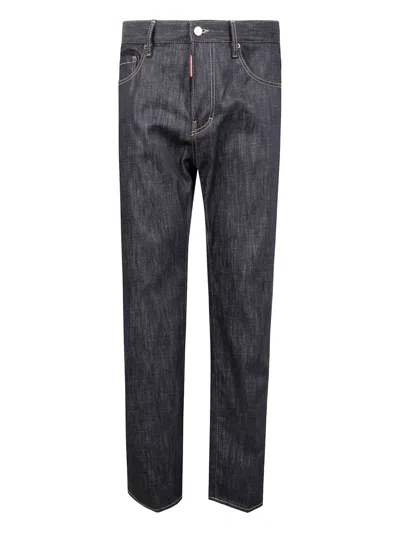 Dsquared2 Contrast-stitch Jeans In Black