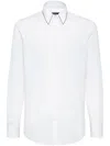 Dsquared2 Contrast Stitching Long-sleeves Shirt In White