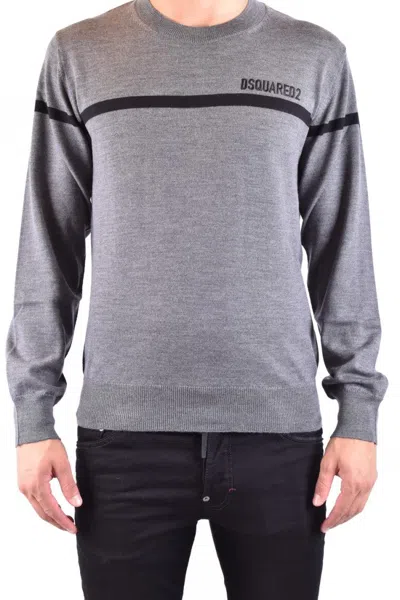 Dsquared2 Contrast Stripe Knit Top In Grey In Gray
