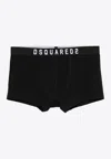 Dsquared2 Contrasting Logo Boxers In Black