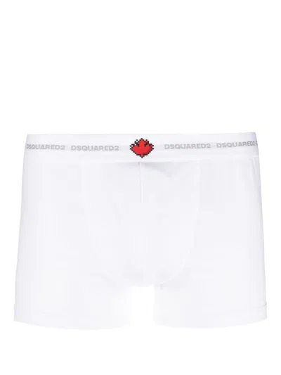 Dsquared2 Contrasting Logo-waistband Boxers In White