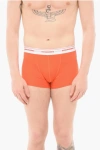 Dsquared2 Contrasting Logoed Band Trunk Boxer In Orange
