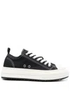 Dsquared2 Contrasting-stitch Detail Low-top Sneakers In Black