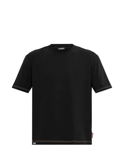Dsquared2 Contrast-stitch T-shirt In Black