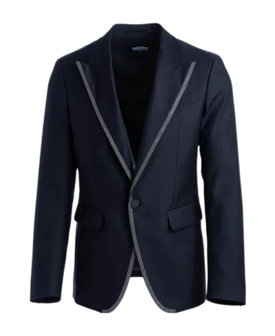 Dsquared2 Contrast-trim Single-breasted Blazer In Black