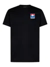 Dsquared2 Black Cotton T-shirt With Logo Patch In Black