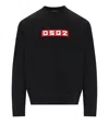 Dsquared2 Logo-patch Cotton Sweatshirt In Black