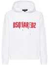 Dsquared2 Logo-printed Hooded Sweatshirt In White