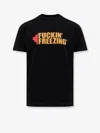 Dsquared2 Black Crewneck T-shirt With Print On The Front And Logo Lettering On The Rear In Cotton Man In Black