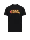 Dsquared2 Black Crewneck T-shirt With Print On The Front And Logo Lettering On The Rear In Cotton Man In Black