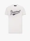 Dsquared2 White T-shirt With Logo Print On The Front In Cotton Man
