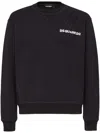 Dsquared2 Cotton Sweatshirt With Dsquared Print In Black  