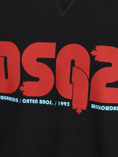 Dsquared2 Logo-print Cotton Sweatshirt In Black