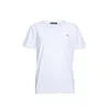 Dsquared2 Cool-fit Crewneck White Cotton T-shirt With Logo Plaque In Purple