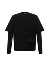 Dsquared2 Cool Fit Double Layer Logo Sweatshirt In Black