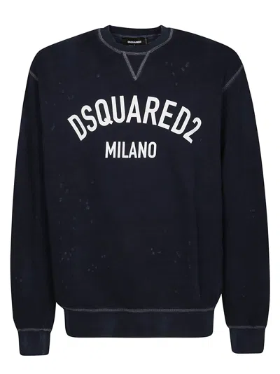 Dsquared2 Cool Fit Gc Logo Sweatshirt In Blue
