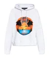 Dsquared2 Cool Fit Graphic-print Hoodie In White