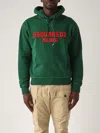 Dsquared2 Cool Fit Hoodie Sweatshirt In Green Red Print