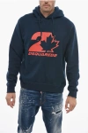 Dsquared2 Cool Fit Hoodie Sweatshirt With Logo Print In Blue