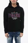 Dsquared2 Cool-fit Hoodie Sweatshirt With Logo Print In Black