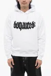 Dsquared2 Cool-fit Hoodie Sweatshirt With Rhinestones In White