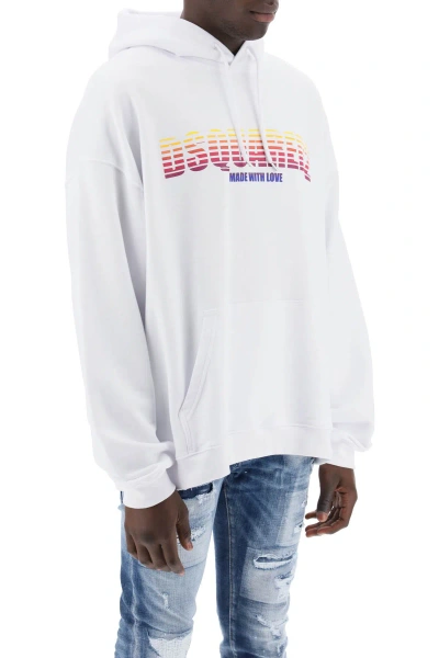 Dsquared2 Cool Fit Hoodie In White