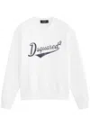 Dsquared2 Velvet Logo Sweatshirt In White