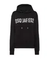 Dsquared2 Logo Cotton Hoodie In Black