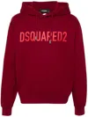 Dsquared2 Man Sweatshirt Burgundy Size L Cotton In Red