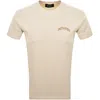 Dsquared2 Mens Light Beige Logo Graphic-print Cool-fit Cotton T-shirt In Neutral