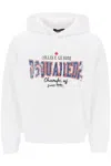 Dsquared2 College League Cool Fit Hoodie In White