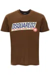 Dsquared2 Super Negative Dyed Cool Brown T Shirt In Brown