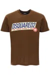Dsquared2 Super Negative Dyed Cool Brown T Shirt In Marrone