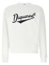 Dsquared2 Velvet Logo Sweatshirt In White