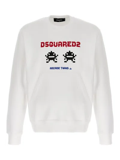 Dsquared2 Dsquared Men Sweatshirt With Logo Print In White