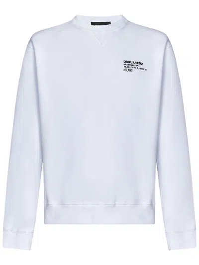 Dsquared2 Cool Fit Sweatshirt In White