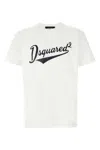 Dsquared2 White T-shirt With Logo Print On The Front In Cotton Man