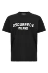 Dsquared2 Black Crewneck T-shirt With Logo Lettering On The Front In Black