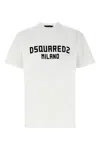Dsquared2 White Crewneck T-shirt With Logo Lettering On The Front