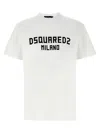 Dsquared2 White Crewneck T-shirt With Logo Lettering On The Front