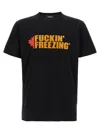 Dsquared2 Black Crewneck T-shirt With Print On The Front And Logo Lettering On The Rear In Black