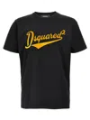 Dsquared2 Black T-shirt With Logo Print On The Front In Black