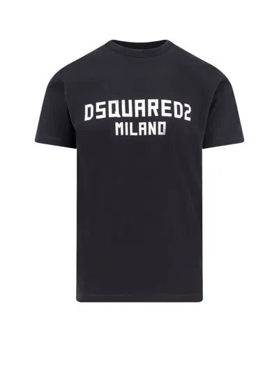 DSQUARED2 COOL FIT COTTON T-SHIRT WITH LOGO PRINT
