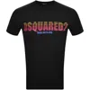 Dsquared2 Logo Printed Cotton Jersey T-shirt In Black