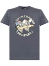 Dsquared2 Logo Printed Crewneck T-shirt In Blue