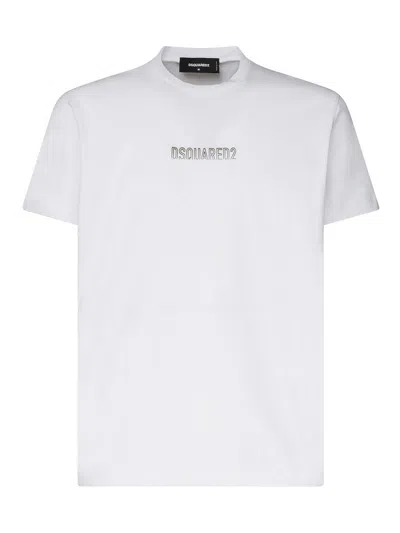 Dsquared2 Cool Fit T-shirt Outline Logo In White
