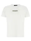 Dsquared2 'cool Fit Tee' White T-shirt With Logo Print On The Front